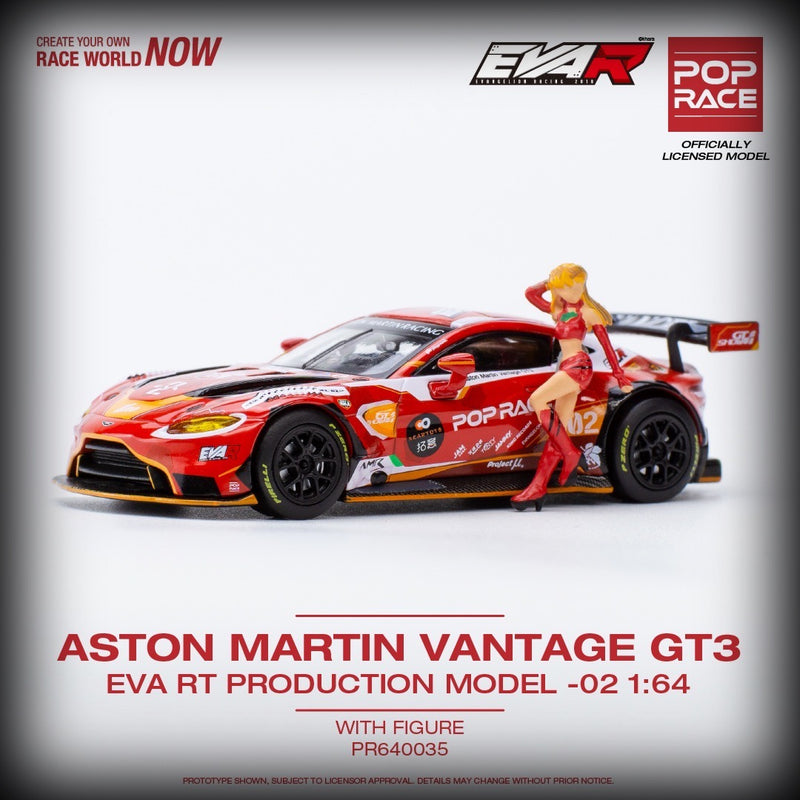 Chargez l&#39;image dans la visionneuse de la galerie, Aston Martin GT3 with Figure eva-02 POP RACE 1:64
