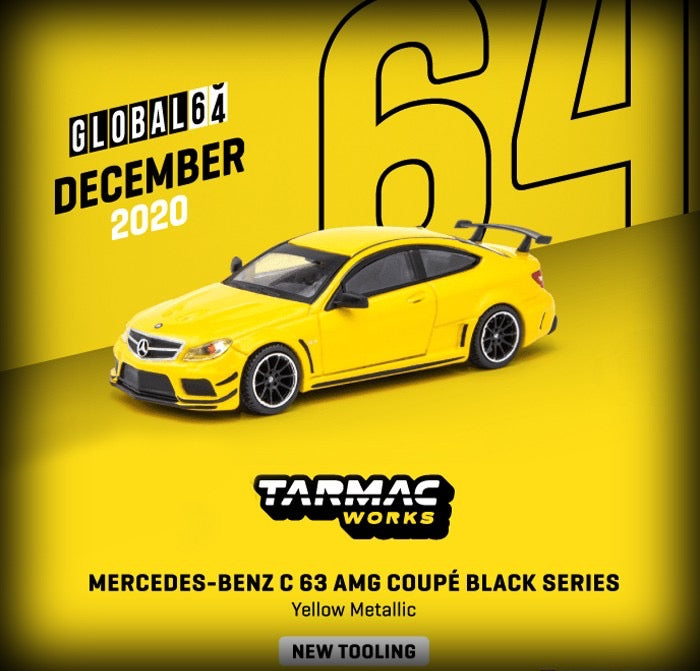 Laad de afbeelding in de Gallery-viewer, Mercedes-Benz C63 AMG Black Series TARMAC WORKS 1:64
