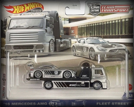 Mercedes Benz AMG GTR & Fleetstreet Truck HOT WHEELS TEAM TRANSPORT 1:64