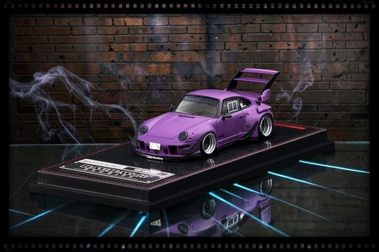 PORSCHE RWB 993 MATTE PURPLE IGNITION MODEL 1:64