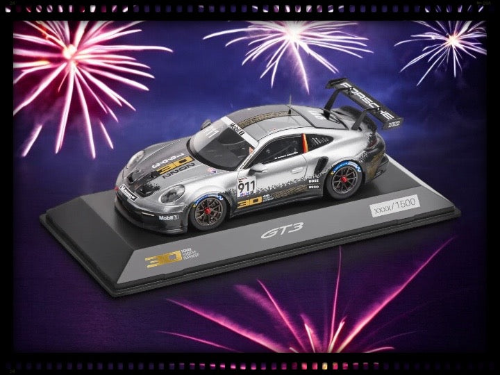 Load image into Gallery viewer, Porsche 911 GT3 Cup 30Y Supercup (Black/Grey/Gold) - LIMITED EDITION 1500 pieces - PORSCHE DEALERMODEL 1:43
