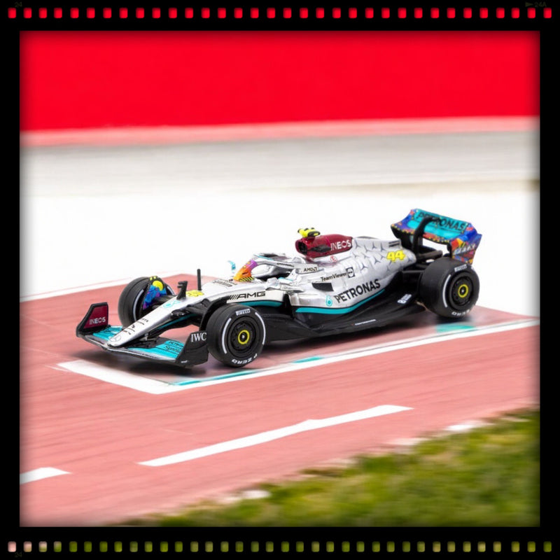 Load image into Gallery viewer, Mercedes AMG F1 W13 EQ Performance #44 Lewis Hamilton Miami Grand Prix 2022 TARMAC WORKS 1:64
