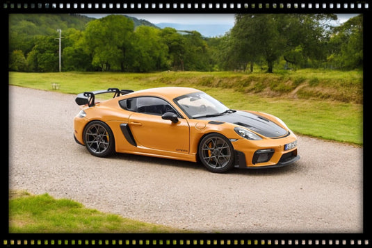 Porsche Cayman GT4 RS with pack Weissach 2023 Yellow NOREV 1:18