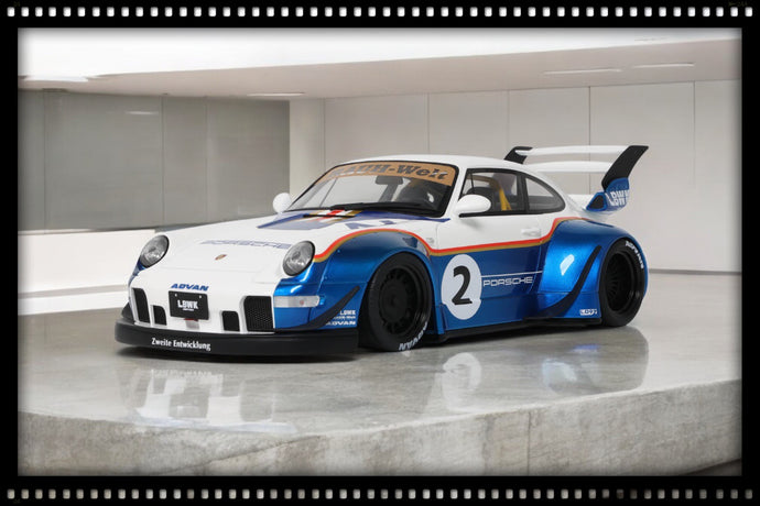Porsche RWB X LIBERTY WALK WHITE/BLUE 2023 GT SPIRIT 1:18