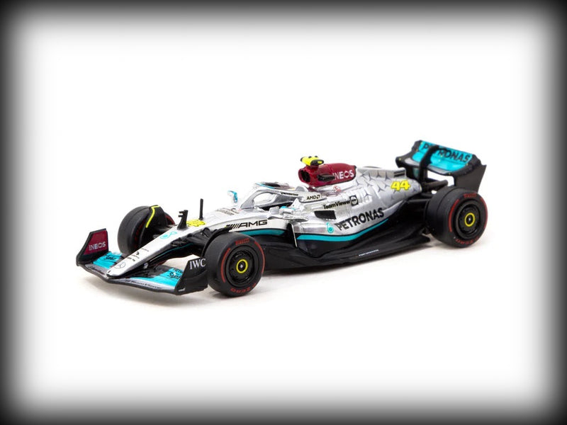 Load image into Gallery viewer, Mercedes AMG F1 W13 EQ Performance #44 Lewis Hamilton Sao Paulo Grand Prix 2022 TARMAC WORKS 1:64
