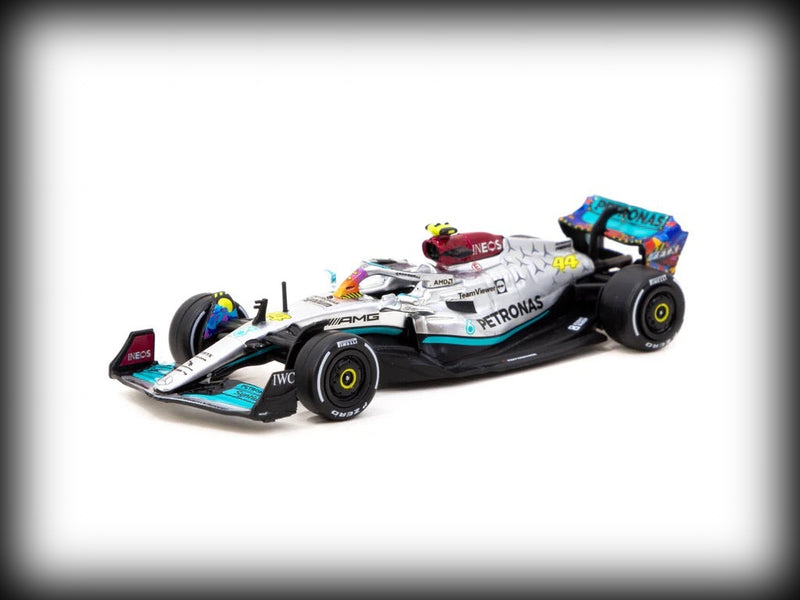 Load image into Gallery viewer, Mercedes AMG F1 W13 EQ Performance #44 Lewis Hamilton Miami Grand Prix 2022 TARMAC WORKS 1:64

