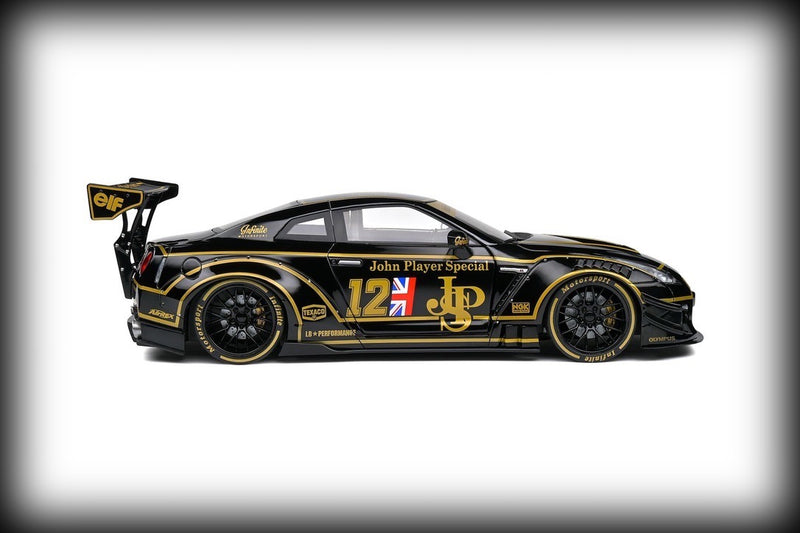 Laad de afbeelding in de Gallery-viewer, Nissan GT-R (R35) W/ LIBERTY WALK BODY KIT 2.0 JPS 2022 SOLIDO 1:18

