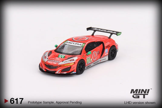 Acura NSX GT3 Evo22 #93 WTR RacersEdge Motorsport IMSA 2023 Daytona 24H Red/Grey (LHD) MINI GT 1:64