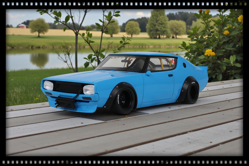 Chargez l'image dans la visionneuse de la galerie, Nissan SKYLINE 2000 GT-R (KPGC110) PAR LB-WORKS BLEU 2024 OTTOmobile 1:18
