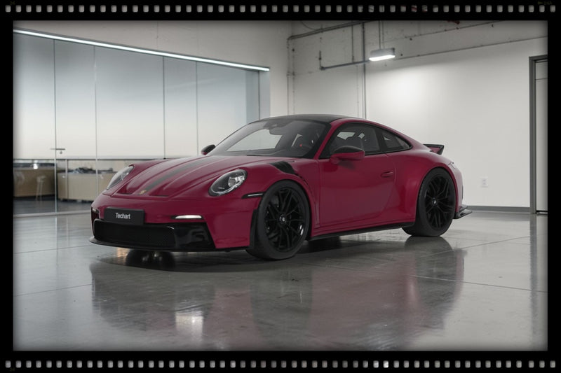Chargez l'image dans la visionneuse de la galerie, PORSCHE TECHART GT3 TOURING RUBYSTONE ROUGE 2025 GT SPIRIT 1:18
