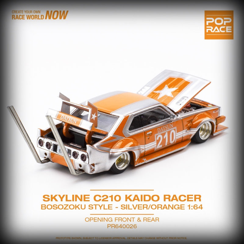 Load image into Gallery viewer, Nissan Skyline C210 Kaido Racer Bosozoky Style POP RACE 1:64
