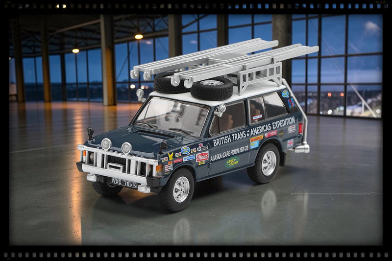 Load image into Gallery viewer, LAND ROVER RANGE ROVER BRITISH TRANS-AMERICAS EXPEDITION 1971  MINI GT 1:64
