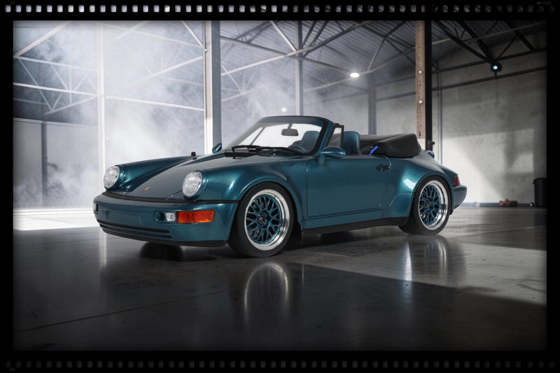 Laad de afbeelding in de Gallery-viewer, PORSCHE 911 (964) AMERICA GS TURQUOISE BLAUW 1993 GT SPIRIT 1:18
