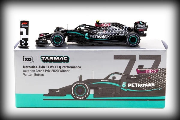 Chargez l&#39;image dans la visionneuse de la galerie, Mercedes Benz AMG F1 W11 EQ Performance #77 Valtteri Bottas Winner Austrian Grand Prix 2020 TARMAC WORKS 1:64
