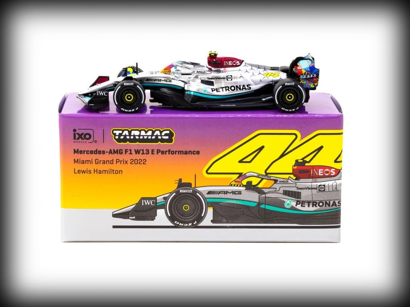 Load image into Gallery viewer, Mercedes AMG F1 W13 EQ Performance #44 Lewis Hamilton Miami Grand Prix 2022 TARMAC WORKS 1:64
