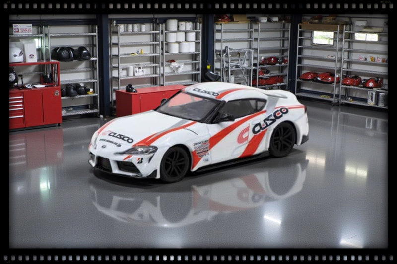 Load image into Gallery viewer, Toyota GR SUPRA "CUSCO" WHITE/RED TARMAC WORKS 1:64
