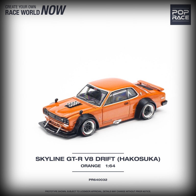 Laad de afbeelding in de Gallery-viewer, Nissan Skyline GT-R V8 Drift (Hakosuka) POP RACE 1:64
