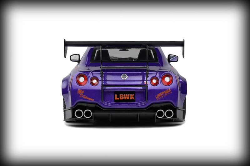 Load image into Gallery viewer, Nissan GT-R (R35) W/ LIBERTY WALK BODY KIT 2.0 2022 (PURPLE) SOLIDO 1:18
