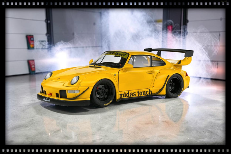 Laad de afbeelding in de Gallery-viewer, PORSCHE RWB BODYKIT MIDAS GEEL 2023 SOLIDO 1:18
