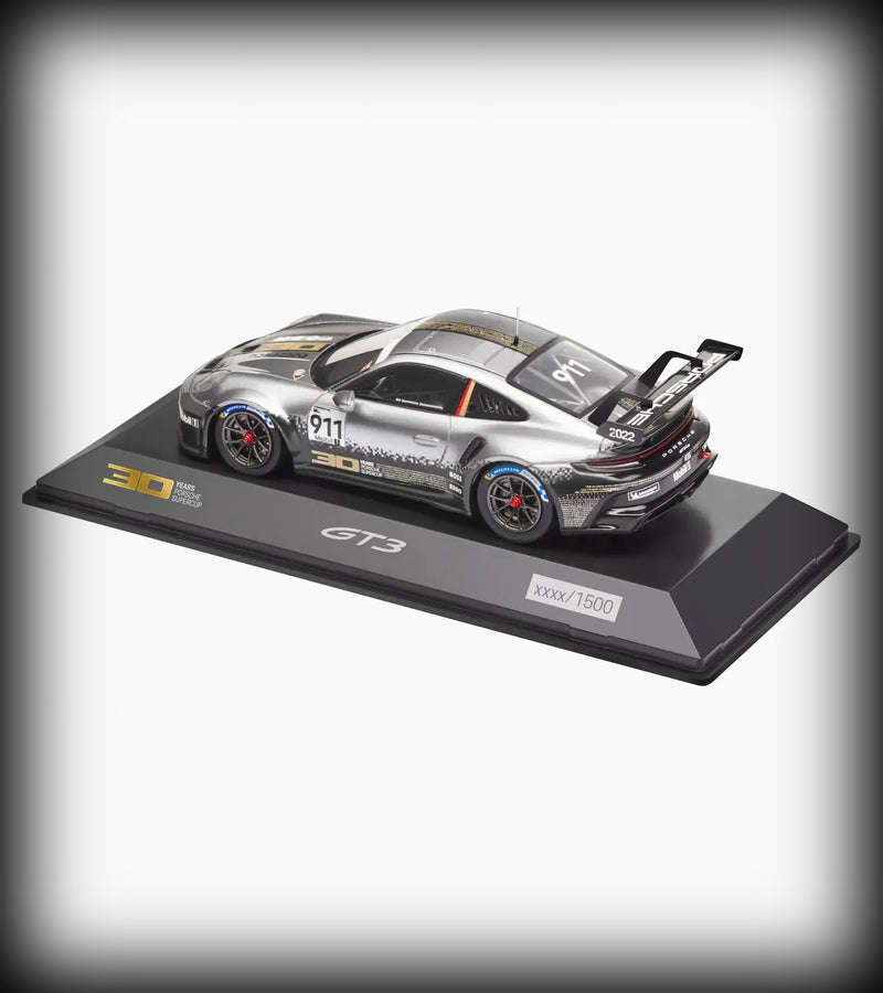 Load image into Gallery viewer, Porsche 911 GT3 Cup 30Y Supercup (Black/Grey/Gold) - LIMITED EDITION 1500 pieces - PORSCHE DEALERMODEL 1:43
