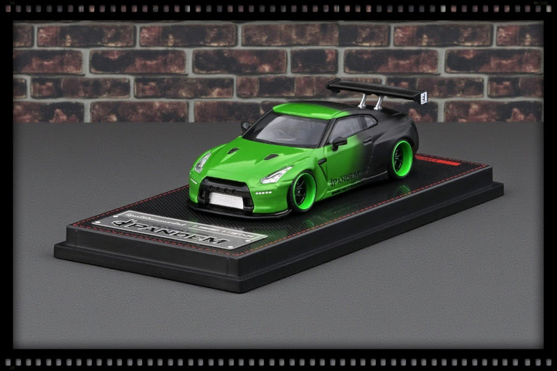 Load image into Gallery viewer, Nissan PANDEM R35 GT-R GREEN/BLACK IGNITION MODEL 1:64
