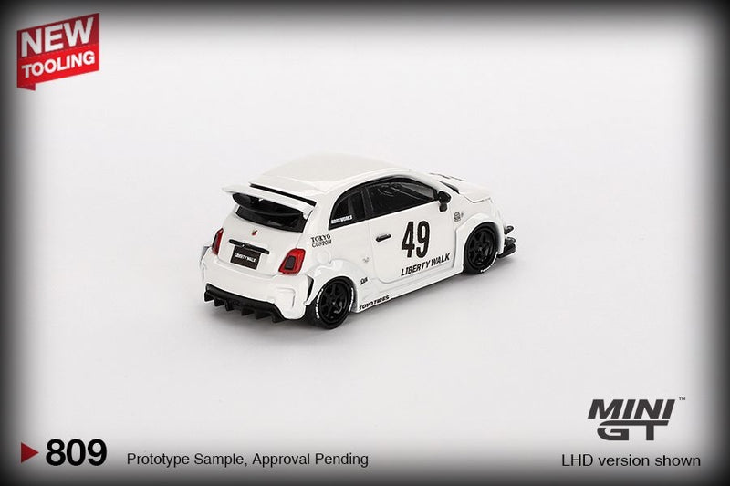 Load image into Gallery viewer, Fiat 595 ABARTH LB-WORKS X ABAS WORKS GARA WHITE 2024 (LHD) MINI GT 1:64
