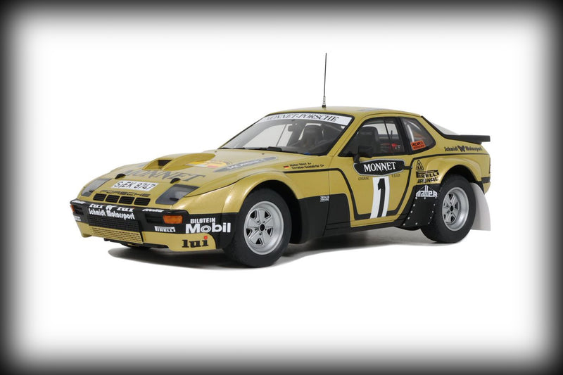 Load image into Gallery viewer, Porsche 924 CARRERA GT GR.4 GOLD W.ROHL ADAC RALLYE HESSEN 1981 OTTOmobile 1:18
