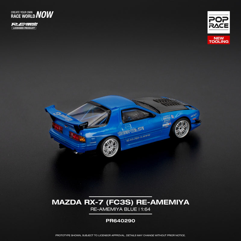 Chargez l'image dans la visionneuse de la galerie, MAZDA RX7 FC3S RE-AMEMIYA RE-AMEMIYA BLEU POP RACE 1:64
