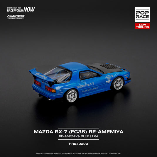 MAZDA RX7 FC3S RE-AMEMIYA RE-AMEMIYA BLEU POP RACE 1:64