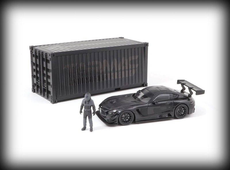 Laad de afbeelding in de Gallery-viewer, Mercedes AMG GT3 #4 with container &amp; figure TARMAC WORKS 1:64
