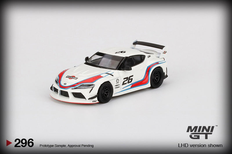 Chargez l&#39;image dans la visionneuse de la galerie, Toyota GR Supra LB Works #26 Martini Racing MINI GT 1:64
