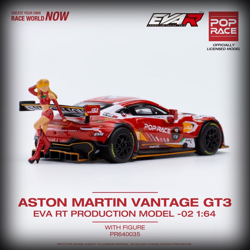Chargez l&#39;image dans la visionneuse de la galerie, Aston Martin GT3 with Figure eva-02 POP RACE 1:64
