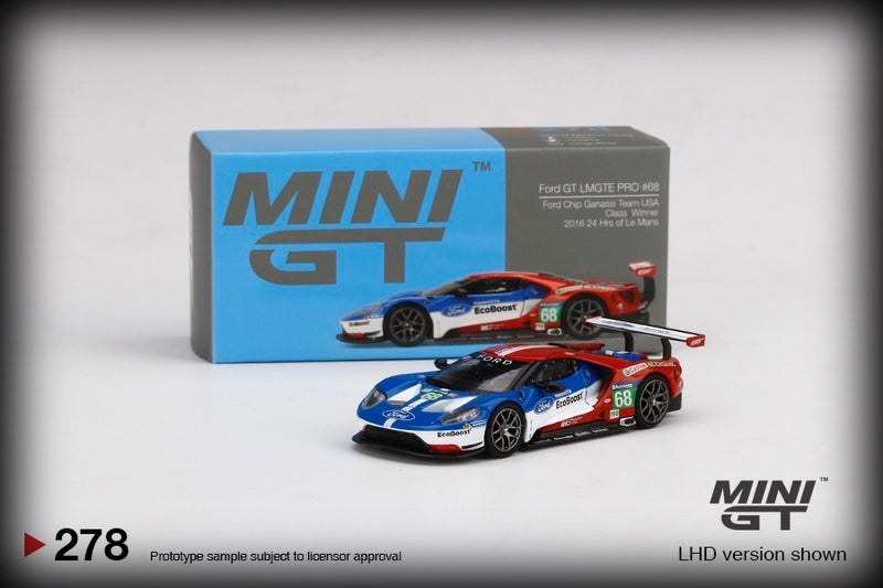 Load image into Gallery viewer, Ford GT LMGTE Pro #68 24H Le Mans Class Winner, Ford Chip Ganassi Team USA 2016 (LHD) MINI GT 1:64
