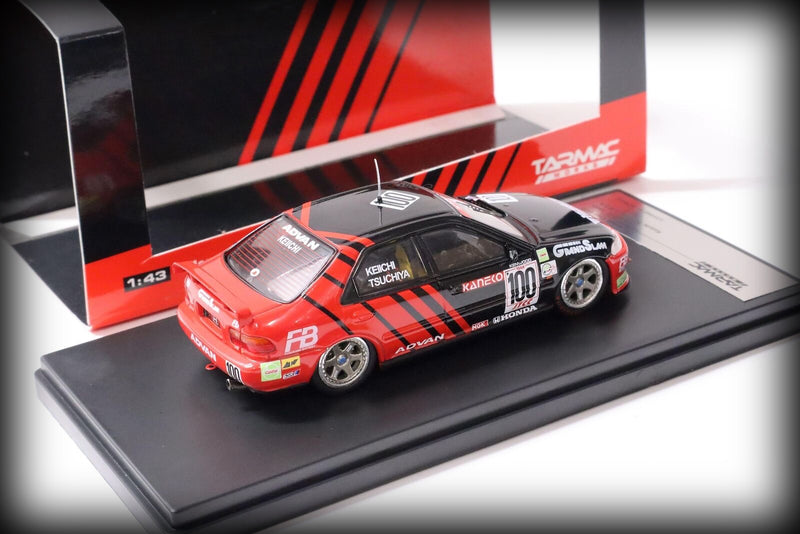 Laad de afbeelding in de Gallery-viewer, Honda Civic 1995 EG9 JTCC Nr.100 TARMAC WORKS 1:43
