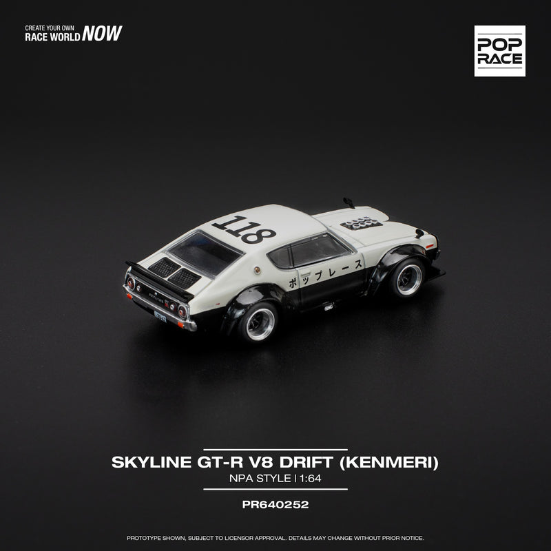 Load image into Gallery viewer, NISSAN SKYLINE GT-R V8 DRIFT KENMERI NPA STYLE POP RACE 1:64
