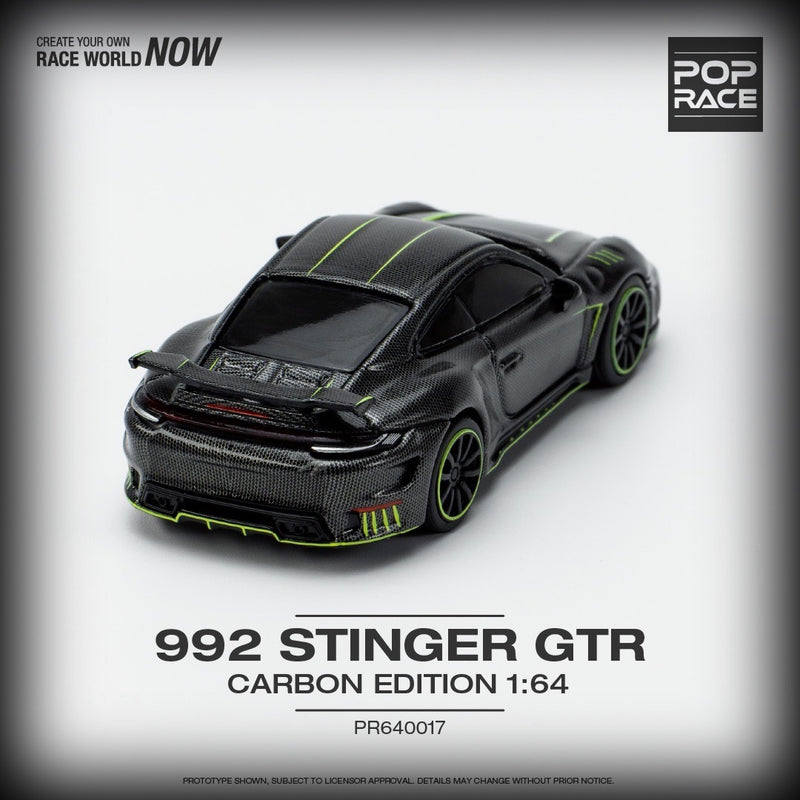 Chargez l&#39;image dans la visionneuse de la galerie, Porsche 992 Stinger GTR Carbon Edition POP RACE 1:64
