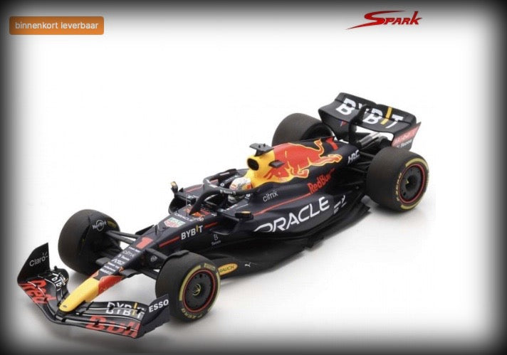 Load image into Gallery viewer, SPARK Red Bull RACING RB18 #1 MAX VERSTAPPEN WINNER BELGIAN GP 2022 SPARK 1:18
