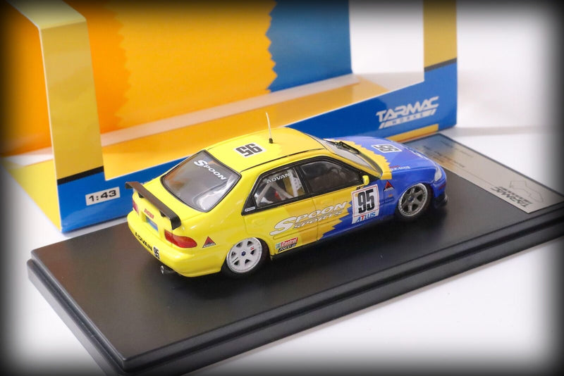 Laad de afbeelding in de Gallery-viewer, Honda Civic EG9 Macau GP Nr.95 Spoon TARMAC WORKS 1:43
