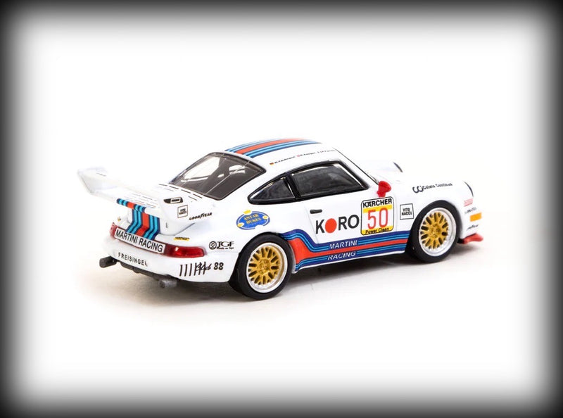 Laad de afbeelding in de Gallery-viewer, Porsche 911 Turbo S LM GT Nr.50 1995 24H Le Mans TARMAC WORKS 1:64
