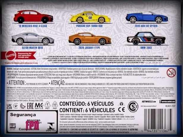 Chargez l&#39;image dans la visionneuse de la galerie, European Car Culture in Deluxe Packaging 6-pack HOT WHEELS 1:64
