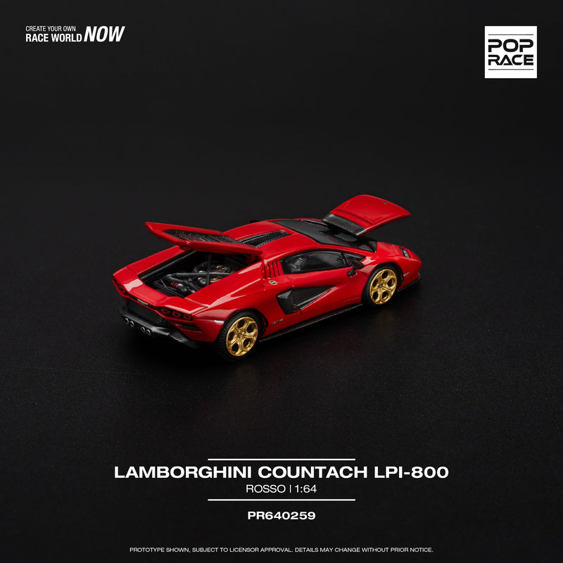 Load image into Gallery viewer, LAMBORGHINI COUNTACH LPI-800 ROSSO POP RACE 1:64
