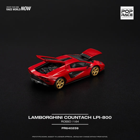 LAMBORGHINI COUNTACH LPI-800 ROSSO POP RACE 1:64