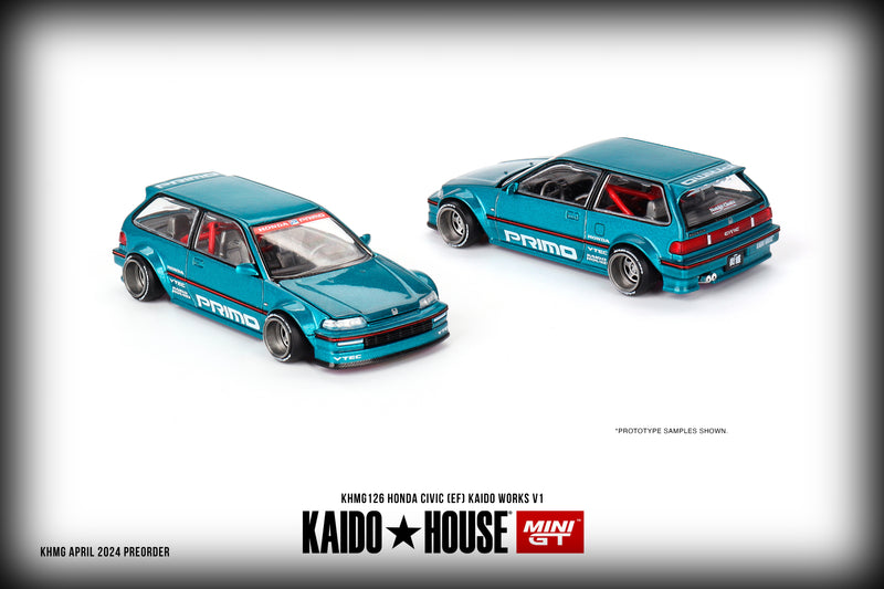 Load image into Gallery viewer, Honda CIVIC (EF) KAIDO WORKS V1 1987 MINI GT 1:64
