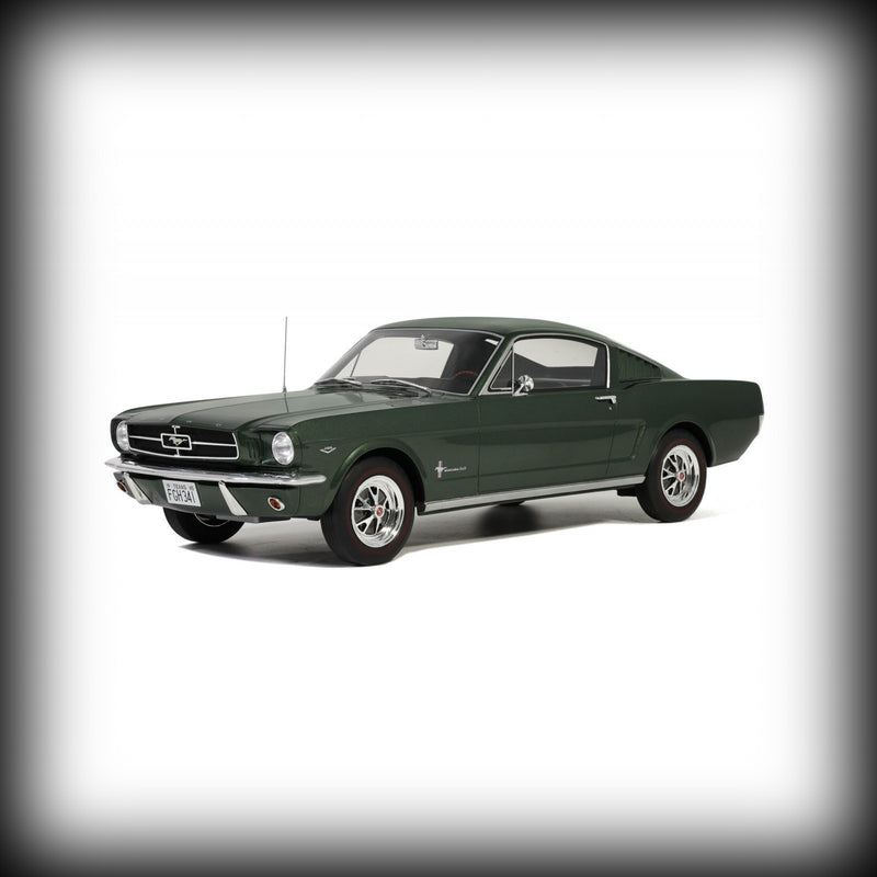Chargez l&#39;image dans la visionneuse de la galerie, Ford MUSTANG FASTBACK IVY VERT POLY M1879 1965 OTTOmobile 1:12
