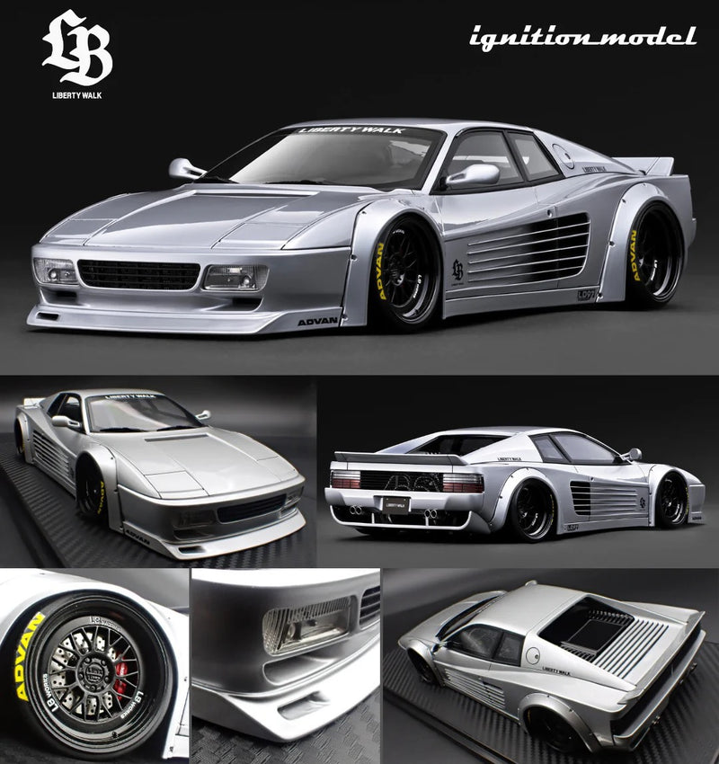 Chargez l'image dans la visionneuse de la galerie, FERRARI LB-WORKS 512 ARGENTÉ IGNITION MODEL 1:18
