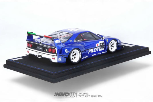 Ferrari LBWK F40 Tokyo Salon 2023 Bleu/Blanc INNO18 Models 1:18