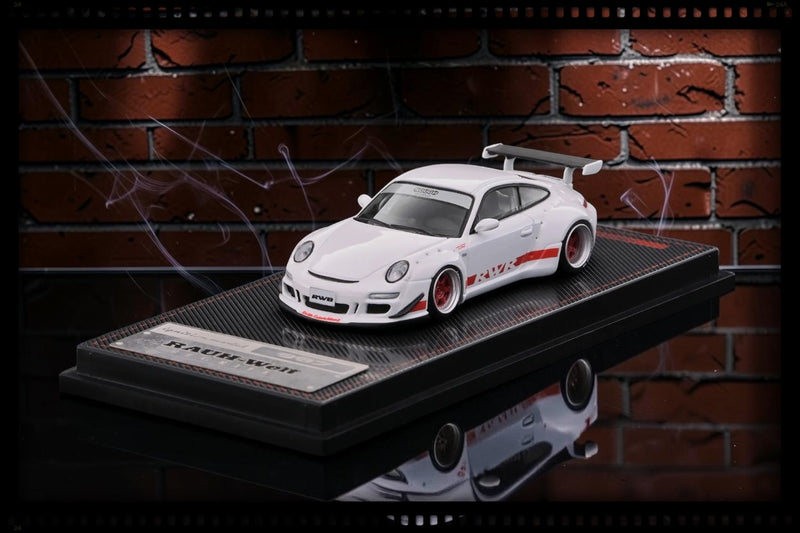 Load image into Gallery viewer, PORSCHE RWB 997 GT3 WHITE IGNITION MODEL 1:64

