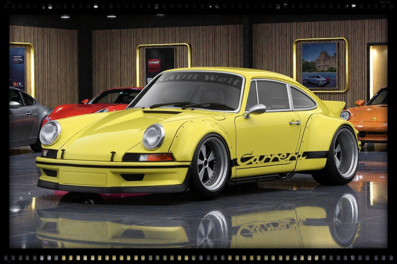 Chargez l'image dans la visionneuse de la galerie, PORSCHE RWB BACKDATE JAUNE IGNITION MODEL 1:18
