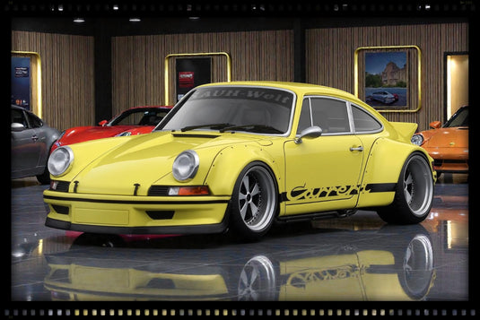 PORSCHE RWB BACKDATE JAUNE IGNITION MODEL 1:18