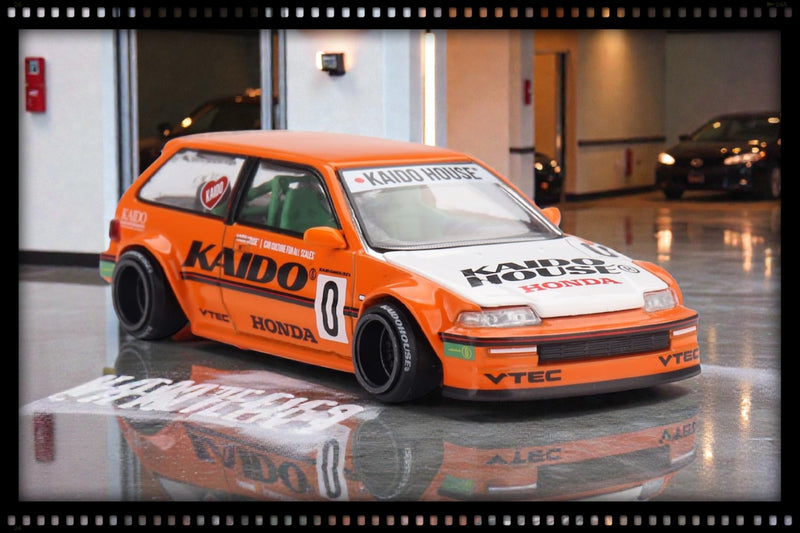 Laad de afbeelding in de Gallery-viewer, HONDA CIVIC (EF) KAIDO SPORTS V1 1987 MINI GT 1:64
